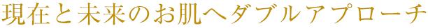 現在と未来のお肌へダブルアプローチ